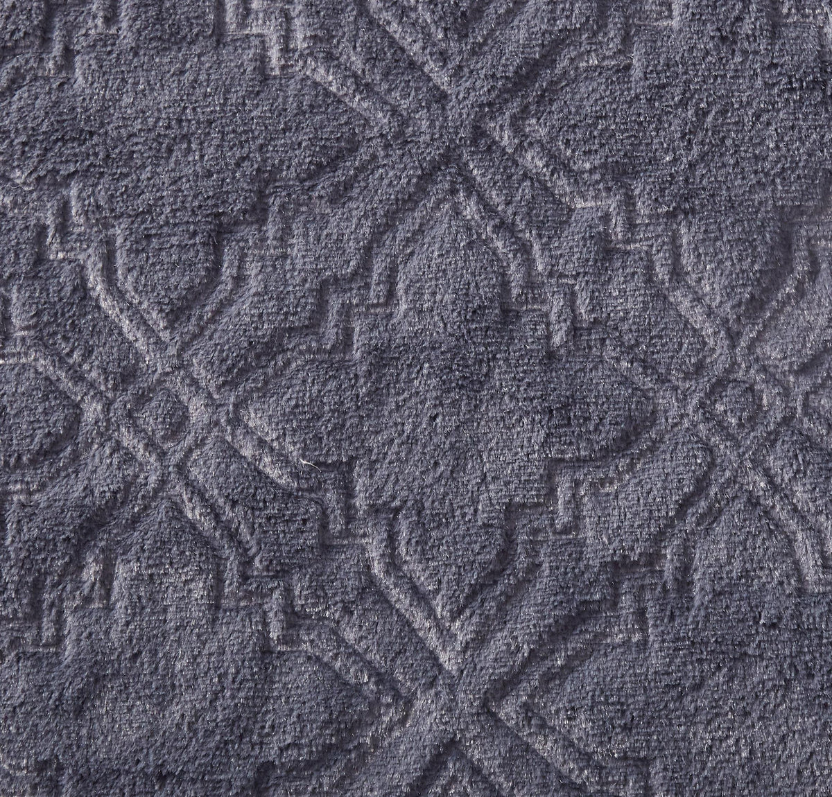 Steel Navy Blue Faux Fur Diamond Trellis Throw Blanket