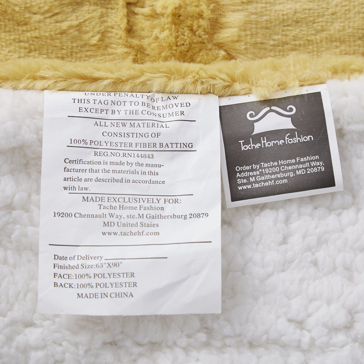 Mustard Yellow Faux Fur Moroccan Lattice Throw Blanket