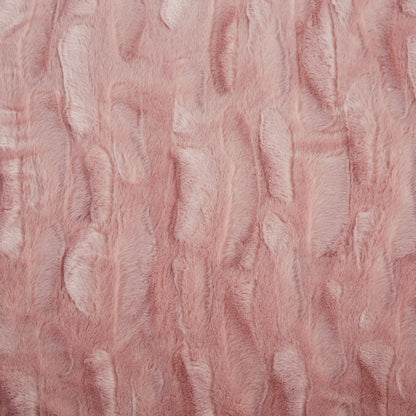 Dusty Rose Pink Faux Fur Throw Blanket