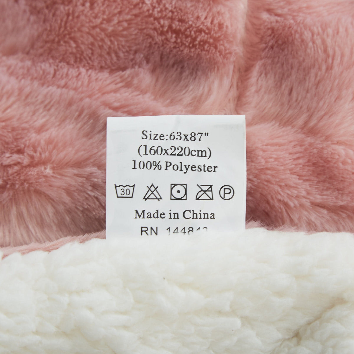 Dusty Rose Pink Faux Fur Throw Blanket