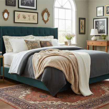 Champagne Beige Sherpa Bubbly Embossed Throw Blanket