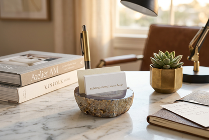 Natural Agate Geode Pen & Card Holder Lifestyle
