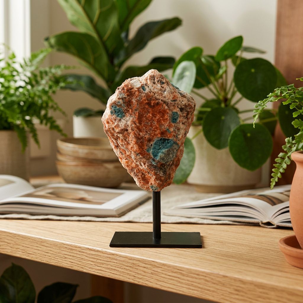 Rough Apatite on Calcite Matrix Lifestyle